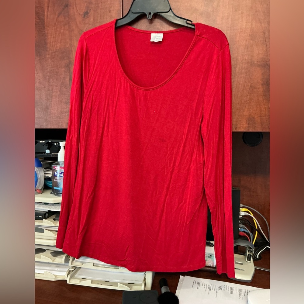 Chico's Vibrant Red Long Sleeve Top